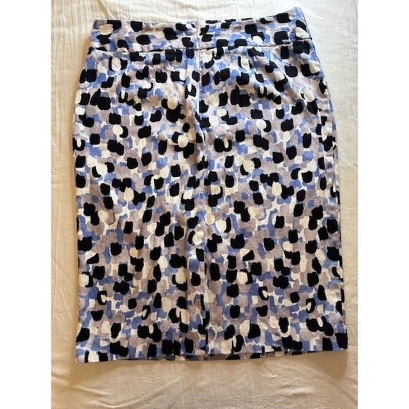 Grace Elements Women’s Blue & White Floral Print Skirt, Zip Closure, Size 10 - Picture 1 of 5